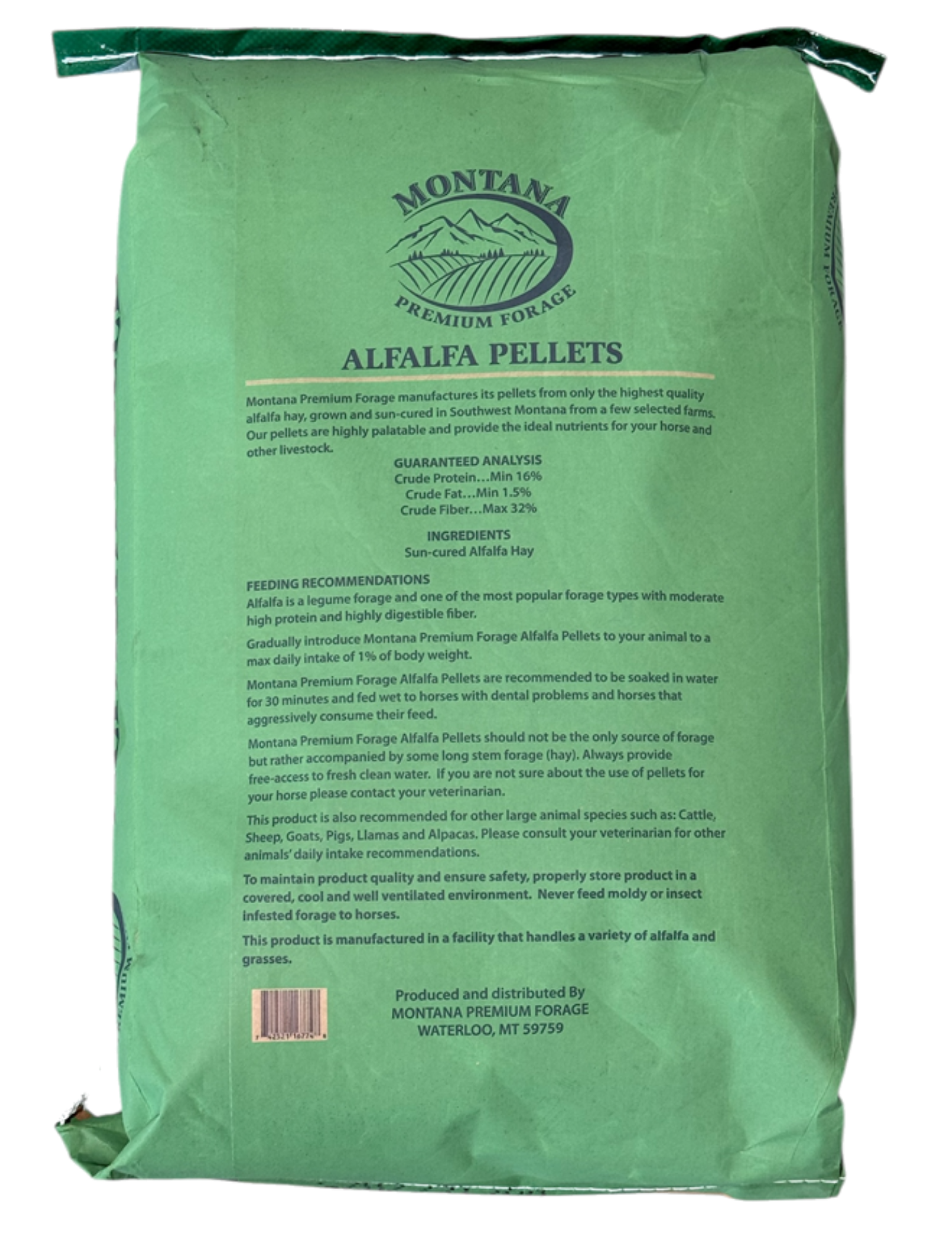 Montana Premium Forage Alfalfa Pellets