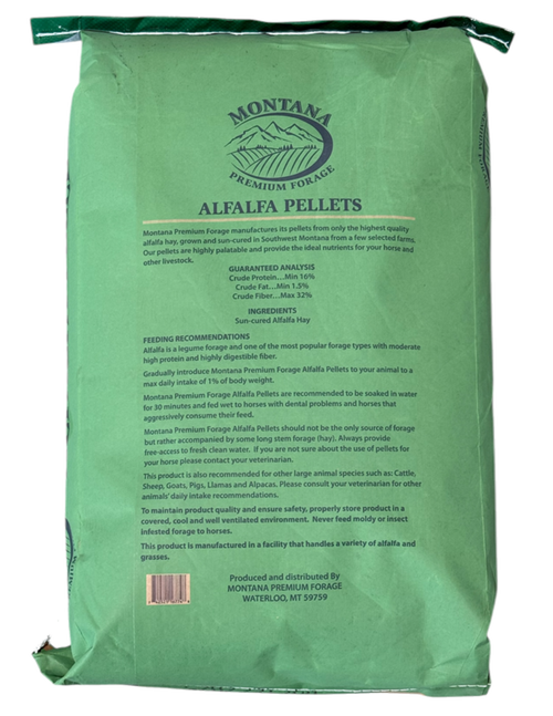Montana Premium Forage Alfalfa Pellets