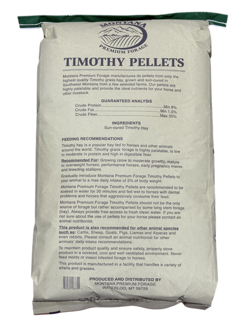 Montana Premium Forage Timothy Pellets